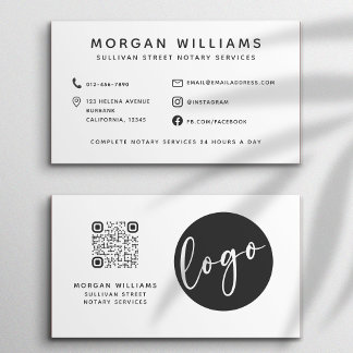 Professionell Modern Minimalistisk Logotyp Qr-kod Visitkort
