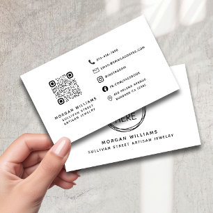 Professionell Modern Minimalistisk Logotyp Qr-kod Visitkort