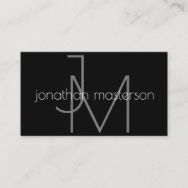 Professionell Modern minimalistisk monogram Visitkort