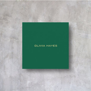 Professionell Modern Minimalistisk Oliv Lyx Fyrkantigt Visitkort
