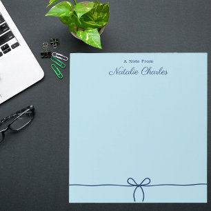 Professionell Modern Minimalistisk Pastel & Navy B Anteckningsblock