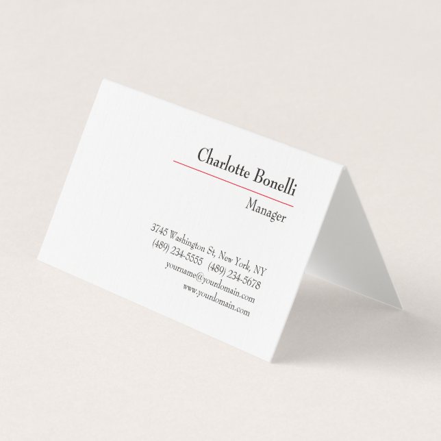 Professionell Modern Minimalistisk premie Silke Visitkort (Framsida)