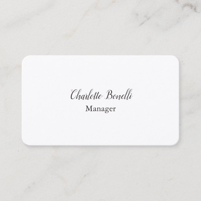 Professionell Modern Minimalistisk premie Silke Visitkort (Framsida)