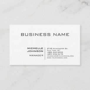 Professionell Modern Minimalistisk Premium Linen Visitkort