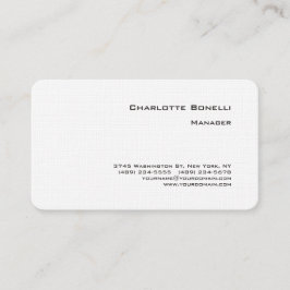 Professionell Modern Minimalistisk Premium Linen Visitkort