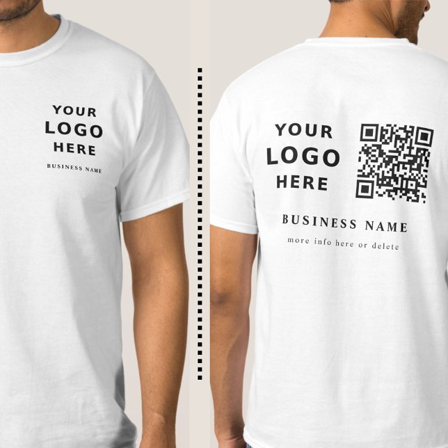 Professionell Modern Minimalistisk QR-kodLogotyp T Shirt (Skapare uppladdad)