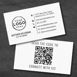 Professionell Modern Minimalistisk QR-kodLogotyp Visitkort