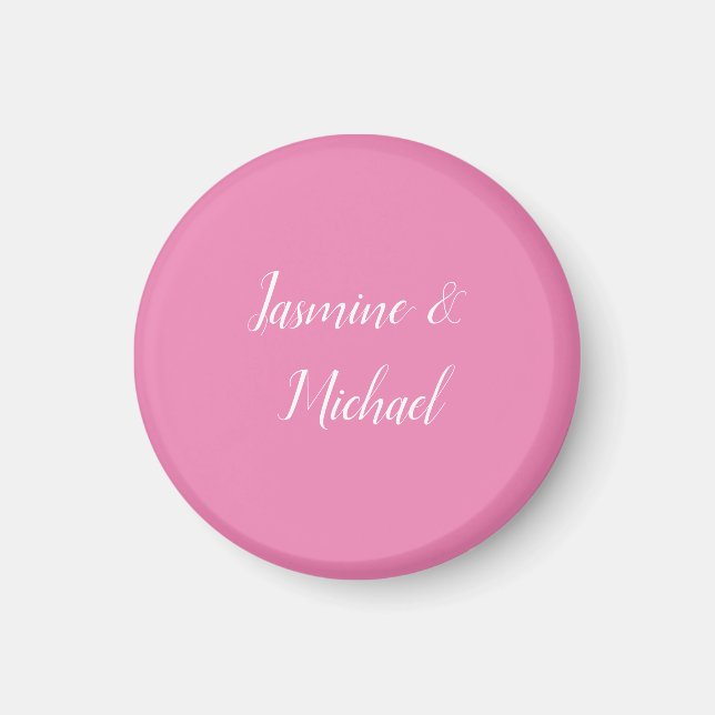 Professionell Modern Minimalistisk Rosa Färg Magnet (Framsidan)