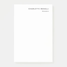 Professionell Modern Minimalistisk slapp Post-it Block