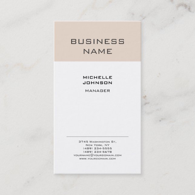 Professionell Modern Minimalistisk slapp Visitkort (Framsida)