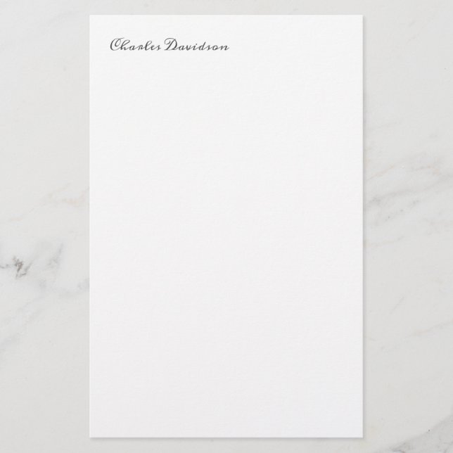 Professionell Modern minimalistisk standardkalligr Brevpapper (Framsida)