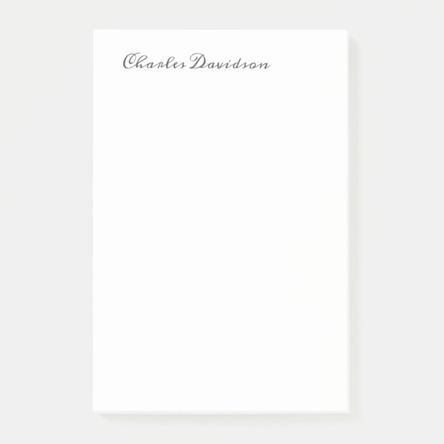 Professionell Modern minimalistisk standardkalligr Post-it Block (Framsida)