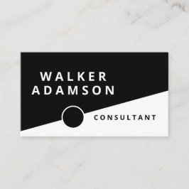 Professionell Modern Minimalistisk vit och svart Visitkort