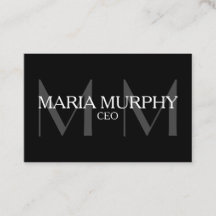 Professionell Modern Monogram-Affärskort