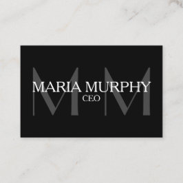 Professionell Modern Monogram-Affärskort Visitkort