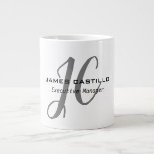 Professionell Modern Monogram-calligrafi-skript Jumbo Mugg