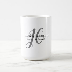 Professionell Modern Monogram-calligrafi-skript Kaffemugg