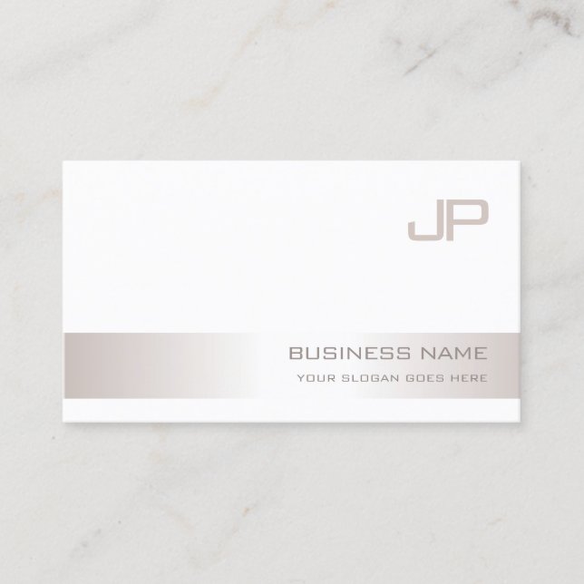 Professionell Modern Monogram Chic Mall Visitkort (Framsida)