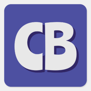 Professionell Modern Monogram Minimalist Initialer Fyrkantigt Klistermärke
