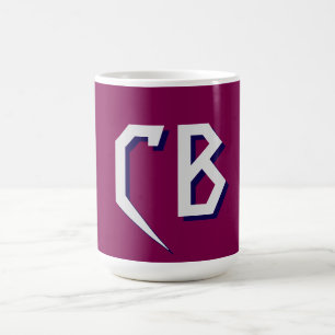Professionell Modern Monogram Minimalist Initialer Kaffemugg