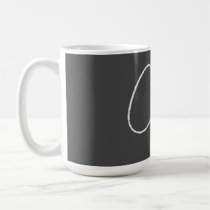Professionell Modern Monogram Minimalist Initialer Kaffemugg
