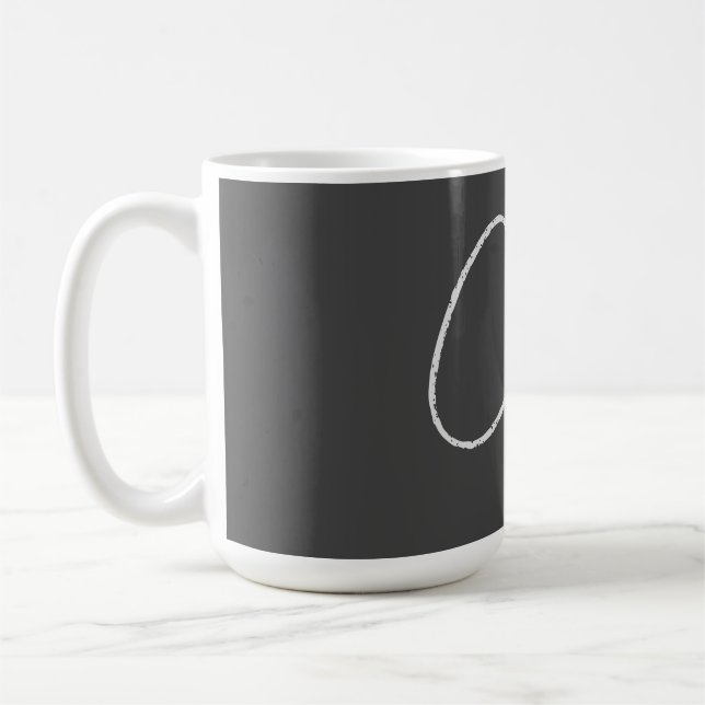 Professionell Modern Monogram Minimalist Initialer Kaffemugg (Vänster)