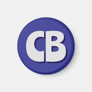 Professionell Modern Monogram Minimalist Initialer Magnet