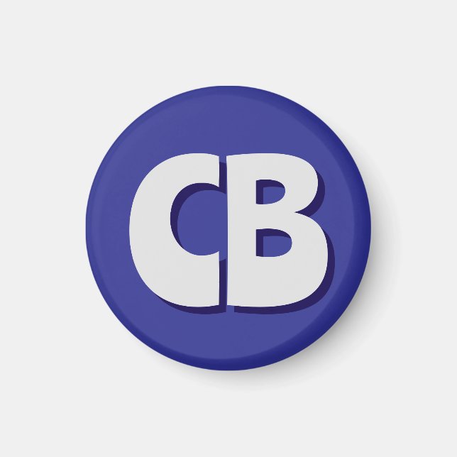 Professionell Modern Monogram Minimalist Initialer Magnet (Framsidan)