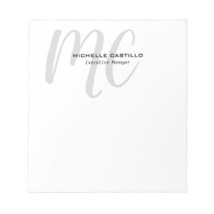 Professionell Modern Monogram Minimalistisk Anteckningsblock