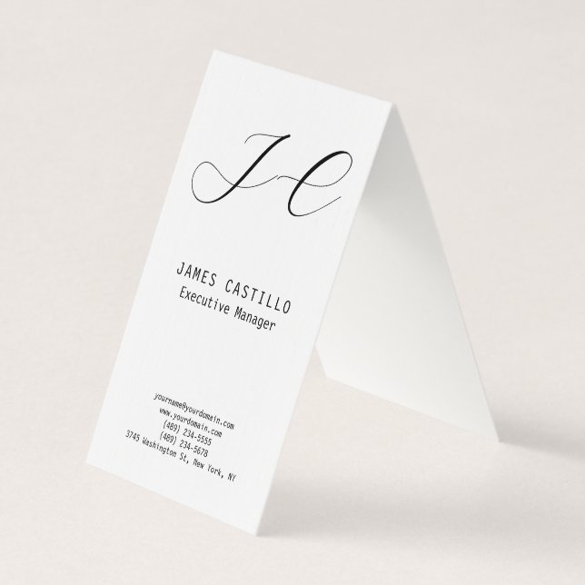 Professionell Modern Monogram - minimalistisk line Visitkort (Framsida)