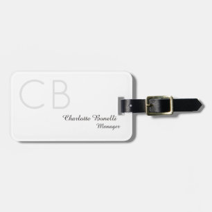 Professionell Modern Monogram - minimalistisk skap Bagagebricka