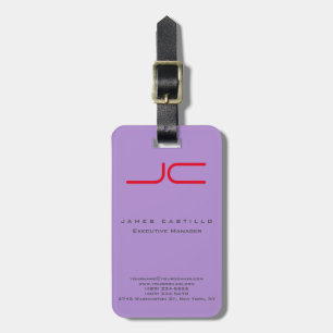 Professionell Modern Monogram minimalistisk slapp Bagagebricka