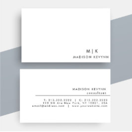 Professionell Modern Monogram minimalistisk slapp Visitkort