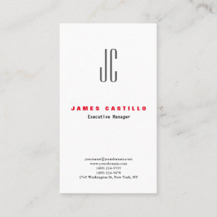 Professionell Modern Monogram minimalistisk slapp Visitkort
