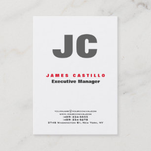 Professionell Modern Monogram - minimalistiskt, fe Visitkort