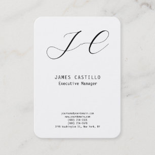Professionell Modern Monogram - minimalistiskt, fe Visitkort
