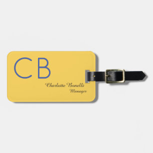 Professionell Modern Monogram-minimalistiskt Kreat Bagagebricka
