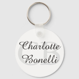 Professionell Modern Monogram Namn-minimalist Nyckelring
