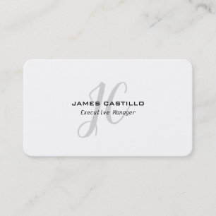 Professionell Modern Monogramme Visitkort