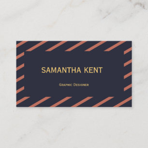 Professionell Modern Navy och Orange Visitkort