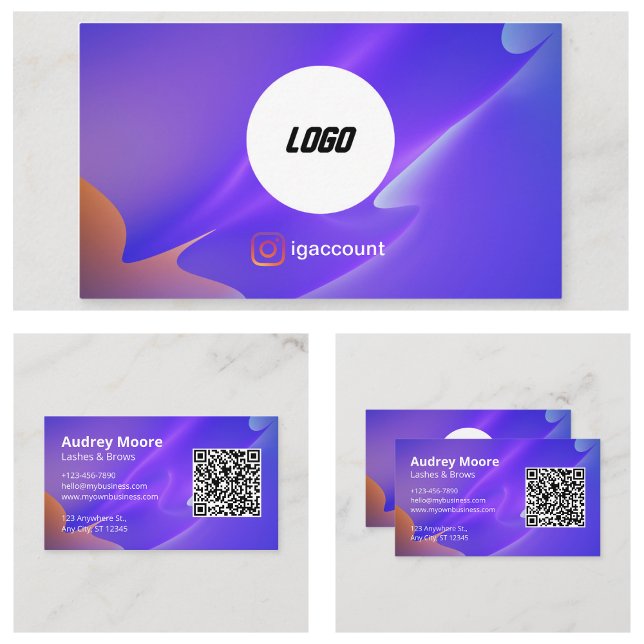 Professionell modern ögonfrans  visitkort (Professional Eyelash Modern Business Card)
