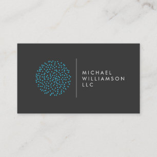 Professionell Modern Partices Punts Blue Logotyp Visitkort