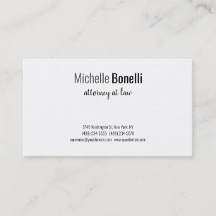 Professionell Modern Plain Minimalist Attorney Law Visitkort
