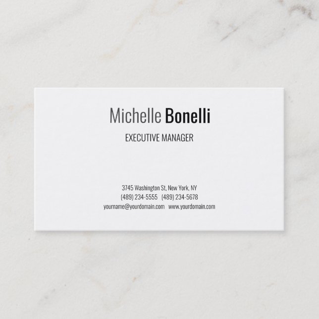 Professionell Modern Plain Minimalist-Kreativ Visitkort (Framsida)