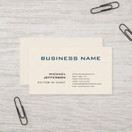 Professionell Modern Plain Simple Namnteckning Cre Visitkort