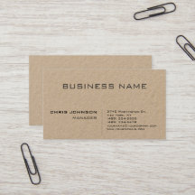 Professionell Modern Plain Simple Premium Kraft