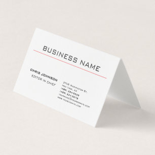 Professionell Modern Plain Simple Premium Silke Visitkort