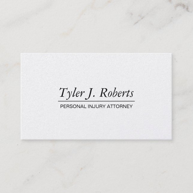 Professionell Modern Platinum Attorney Lawyer Visitkort (Framsida)