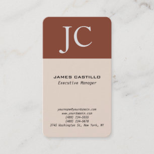 Professionell Modern Premium Färg Monogram Visitkort