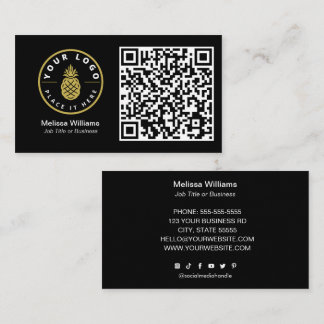 Professionell Modern QR-Anpassningsbar, Logotyp Bl Visitkort